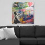 Wallity Cuadro Decorativo de Vidrio Templado Multicolor 50 x 50 cm